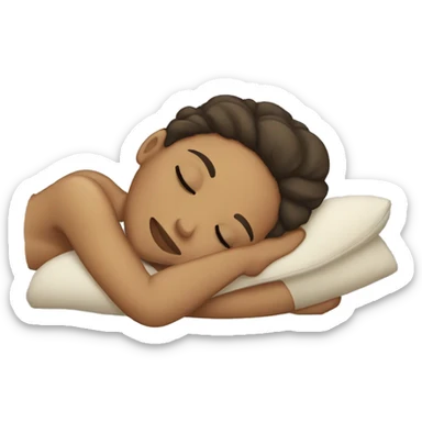 Light skin Girl sleeping sticker