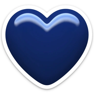Navy blue heart sticker