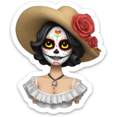 Catrina animada con nombre Jessie sticker