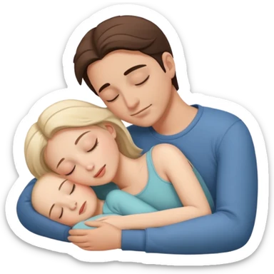 Sleeping romance couple sticker