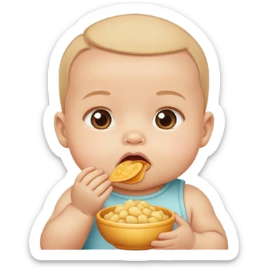 closed mouth and food infant of it sticker