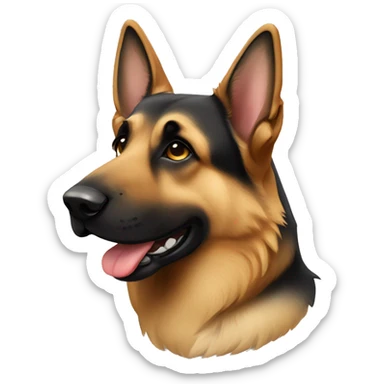German shepherd bi color sticker