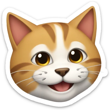 Gato riendo sticker