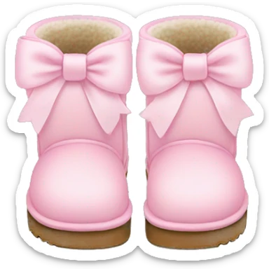 uggs with light pink bows sticker