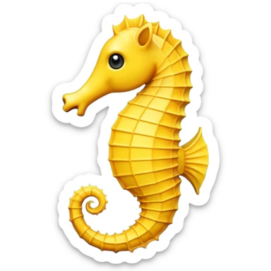 Yellow seahorse emoji lost media sticker
