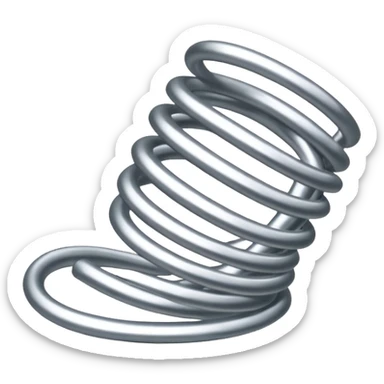 Bouncy slinky spring sticker