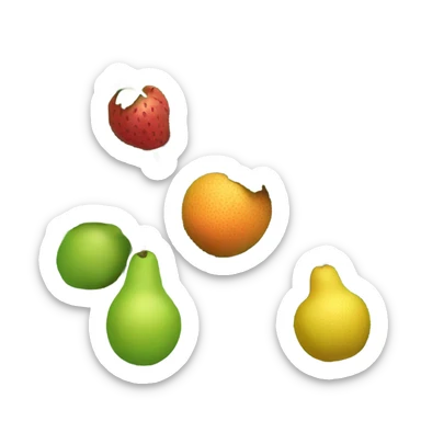 Fruits hanging on bushes  sticker