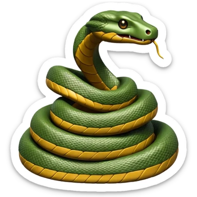 Life-size snake sculpture sticker