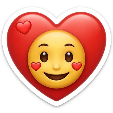 thank you emoji with a heart sticker