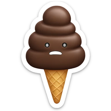 ice cream with a chocolate bar on it sticker