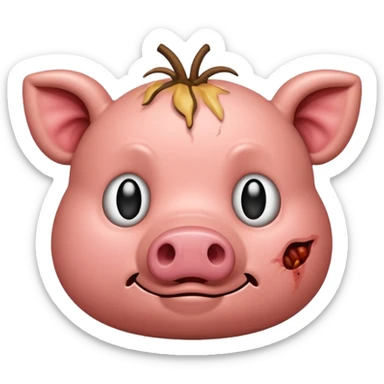 rotten pork meat sticker