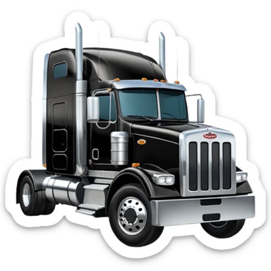 18 wheeler truck Peter belt  sticker