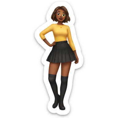 Skirt and thigh highs sticker