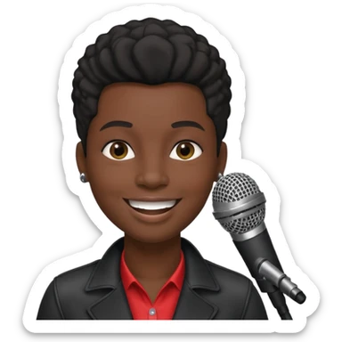singer black person sticker