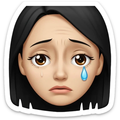 caveira chorando sticker