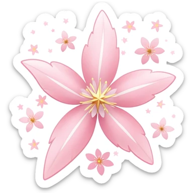 Cute Pastel pink and white Cherry Blossom Sakura Starburst Shooting Star sticker