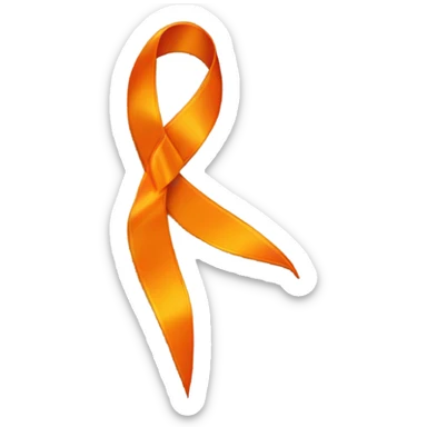 Orange ribbon awareness  sticker