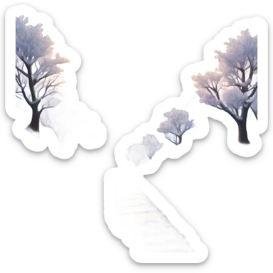 uphill battle with snow but also looking forward to a brighter future sticker