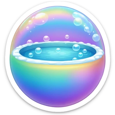 Bubble pool sticker