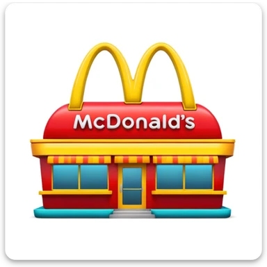 Neon McDonald’s restaurant  sticker