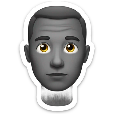 Normal yellow emoji make the botox face sticker