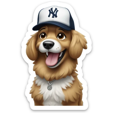 Furry chien avec casquette yankee / Wink sticker