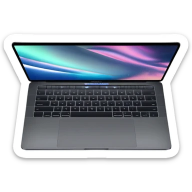 space gray MacBook Pro M1 with minimal background sticker