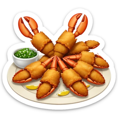 chele di granchio impanate e fritte  sticker
