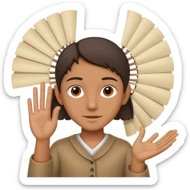 orecchio grande con mano dietro che lo sventola sticker