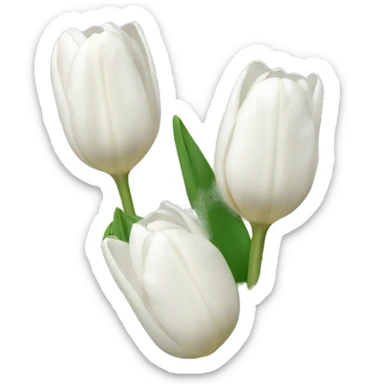 white tulips sticker
