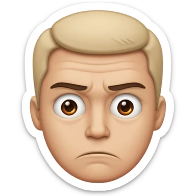 Fed up emoji face sticker