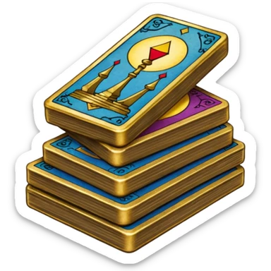 A small stack of tarot cards sticker