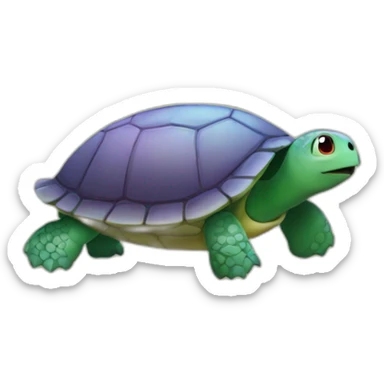 Turtle loveheart sticker