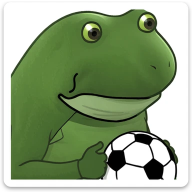 bufo in a football suit sticker