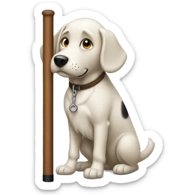 Make a dog with a pole sticker