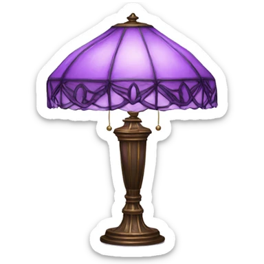 Purple Tiffany lamp sticker
