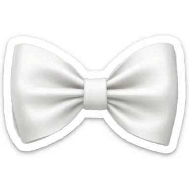 White bow on white bow sticker