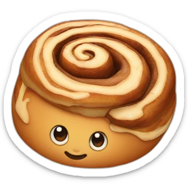 cinnamon bun head sticker