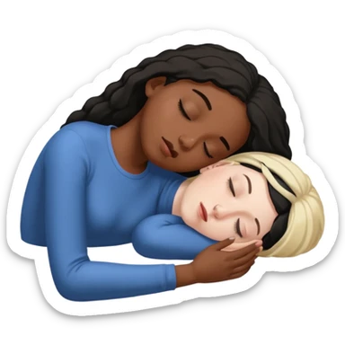 Fainting black girl sticker