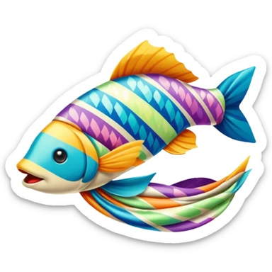 carp streamer hanging sticker