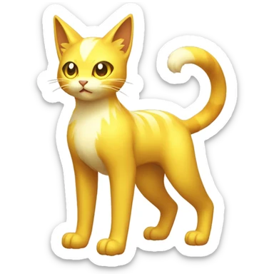 Shiny Electric-type Fakémon-Cat full body sticker
