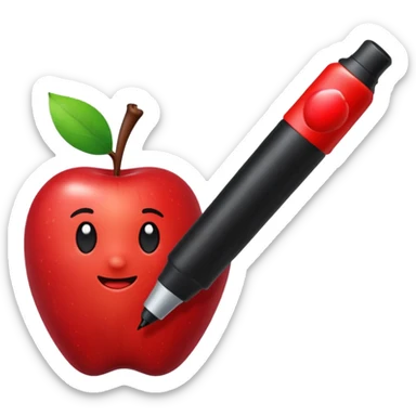 Sharpie marker with cap off apple style emoji sticker