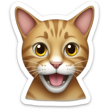 Crazy cat sticker