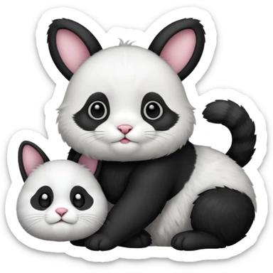 Cat,bunny,panda sticker