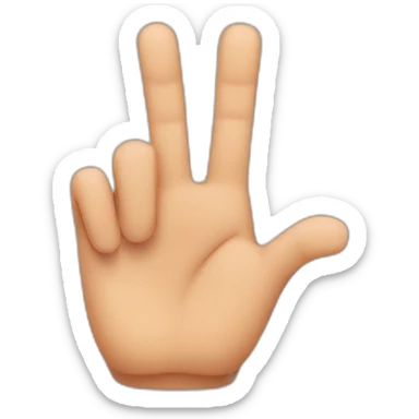 hand two fingers sticker