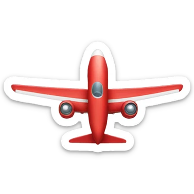 Red airplane  sticker