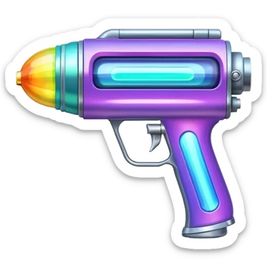 colorful plasma ray gun sticker