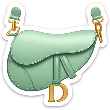 light green dior saddle bag sticker