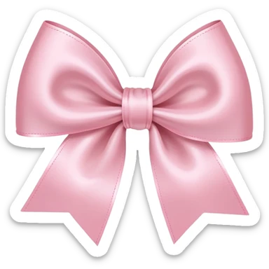 light pink bow on light pink bow sticker