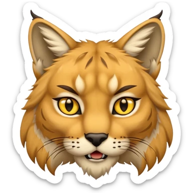 Tête de lynx féroce  sticker
